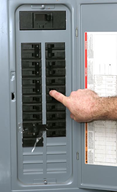 Electrical panel updates by PTI Electric, Plumbing, & HVAC